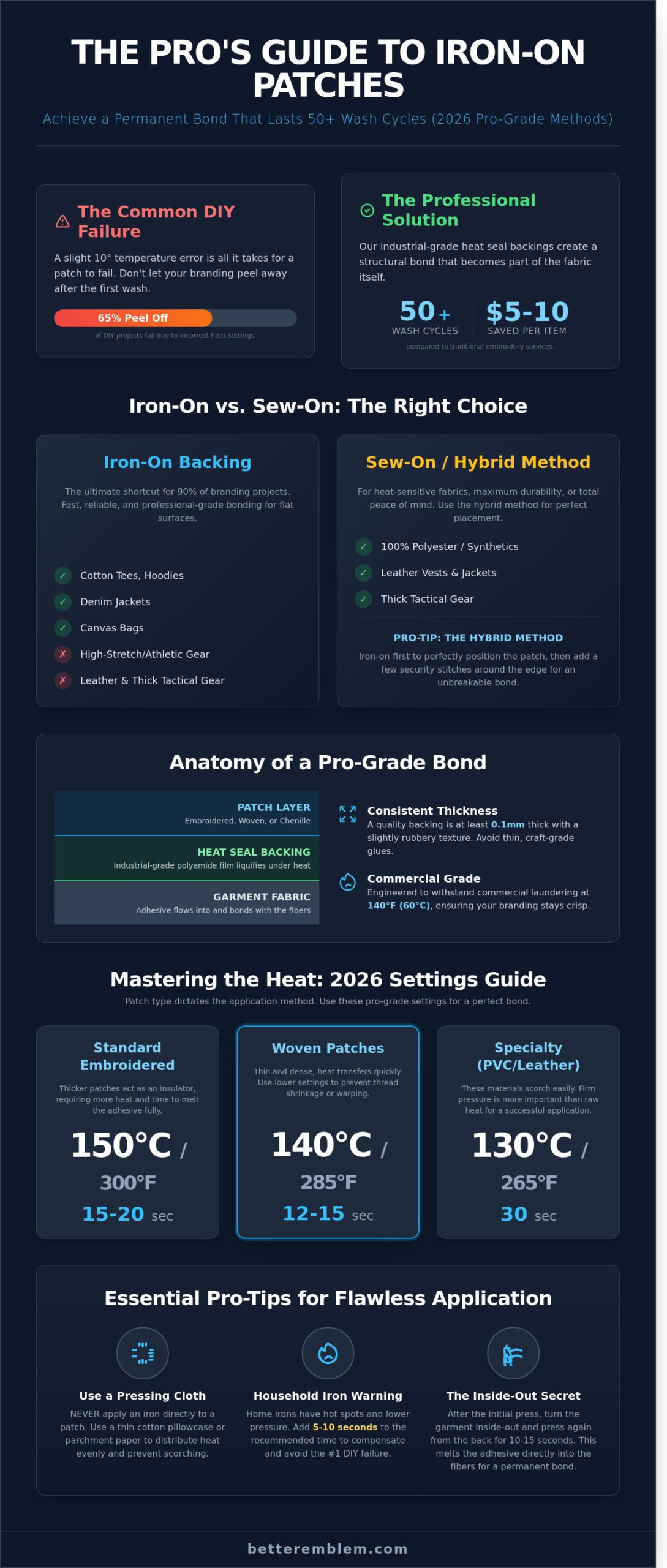 How to Iron on Patches: The Professional Guide to a Permanent Bond (2026) - Infographic