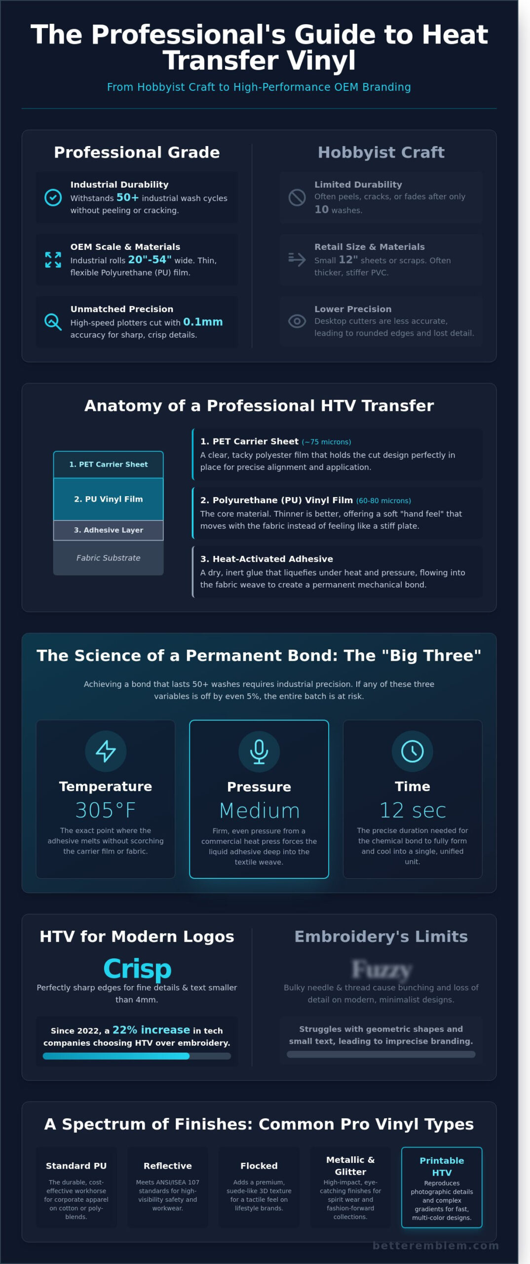 What Is Heat Transfer Vinyl? An OEM Perspective on Professional Branding - Infographic