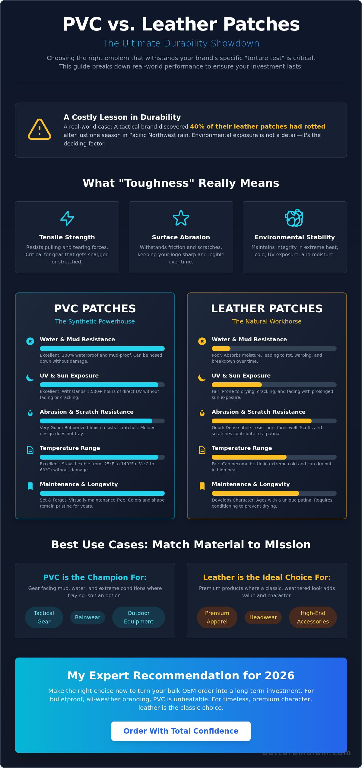 PVC vs. Leather Patch Durability: My Guide to Choosing the Toughest Emblem