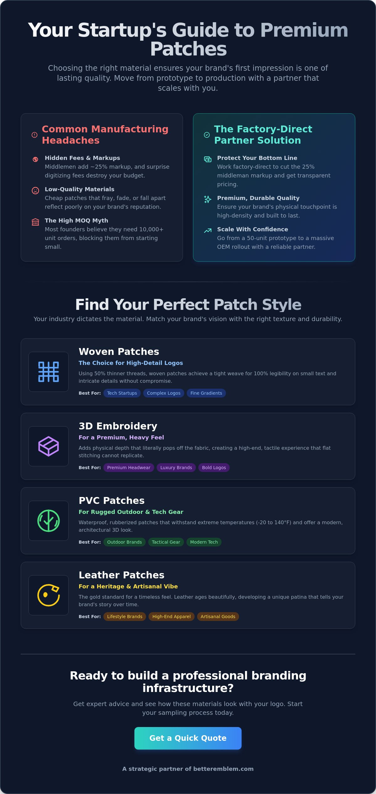 Custom Patch Manufacturer for Startups: How to Scale Your Brand Identity in 2026